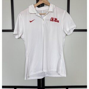 Ole Miss Rebels Nike Dri-Fit Polo Top Athletic Tennis Preppy Women's Medium Gym